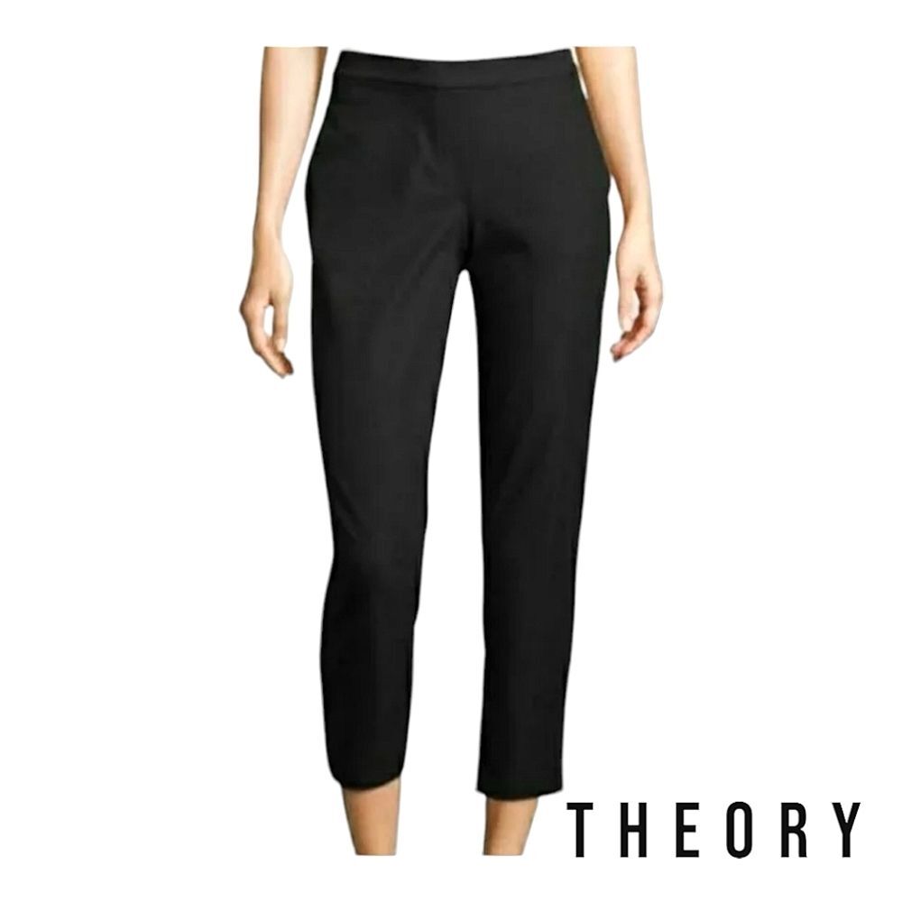 THEORY "HANNIE" Women's Stretch Capri Pant, Size 0, Black